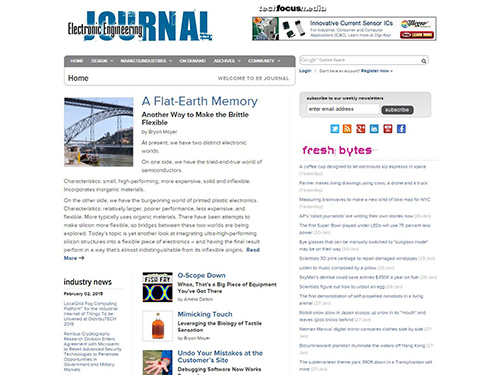 News Article: Flexible, High-performance Nonvolatile Memory Developed with SONOS Technology 이미지