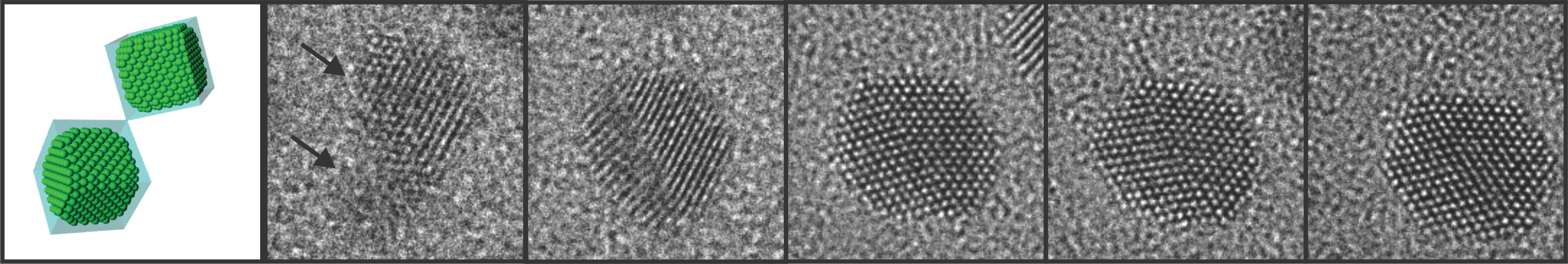 High-resolution Atomic Imaging of Specimens in Liquid Observed by Transmission Electron Microscopes Using Graphene Liquid Cells 이미지